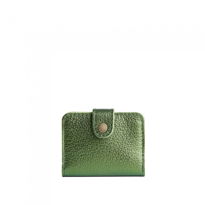 Portland Mini Bifold Wallet - Metallic Greench