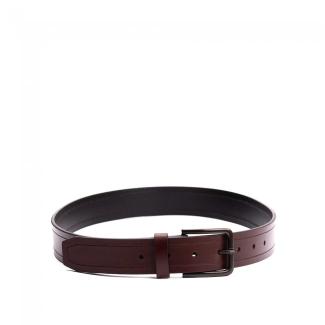 Portland Top Stitch Leather Belt - Pecan Portland Top Stitch Leather Belt - Pecan