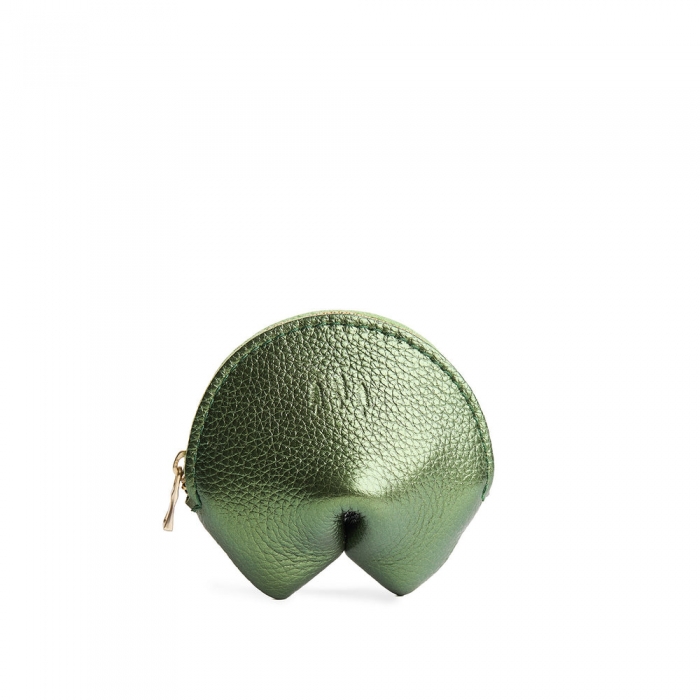 Portland Fortune Cookie Pouch - Metallic Greench
