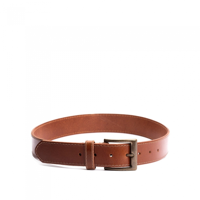 Portland Artisan Leather Belt - Amber