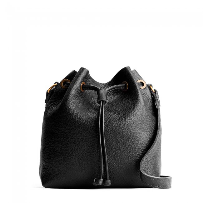 Portland Bucket Bag - Pebbled black