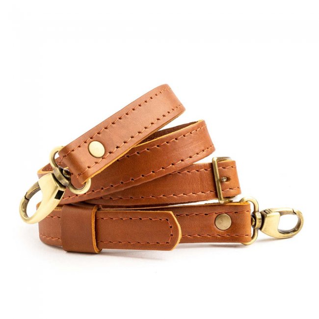 Portland Leather Crossbody Strap - Honey