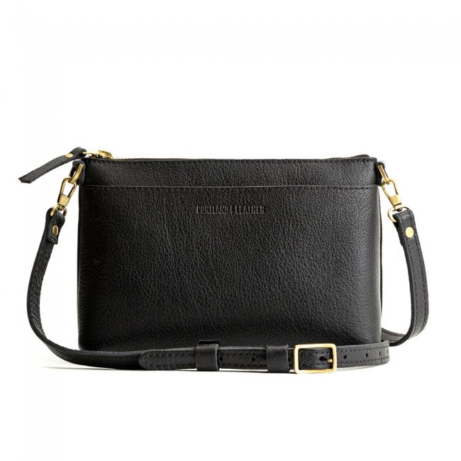 Portland Poppy Purse - Pebbled black