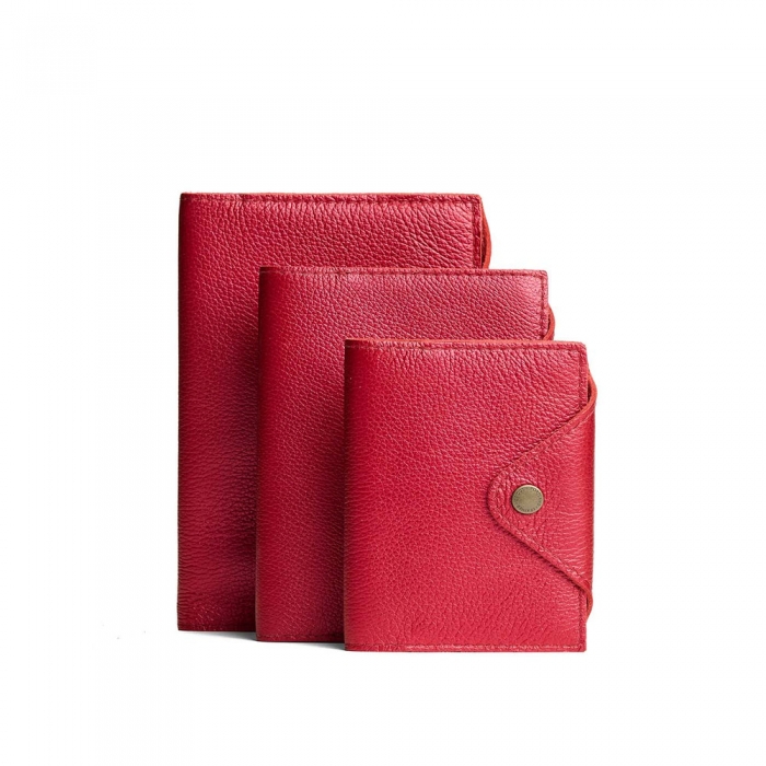 Portland Leather Snap Journal - Reba Red