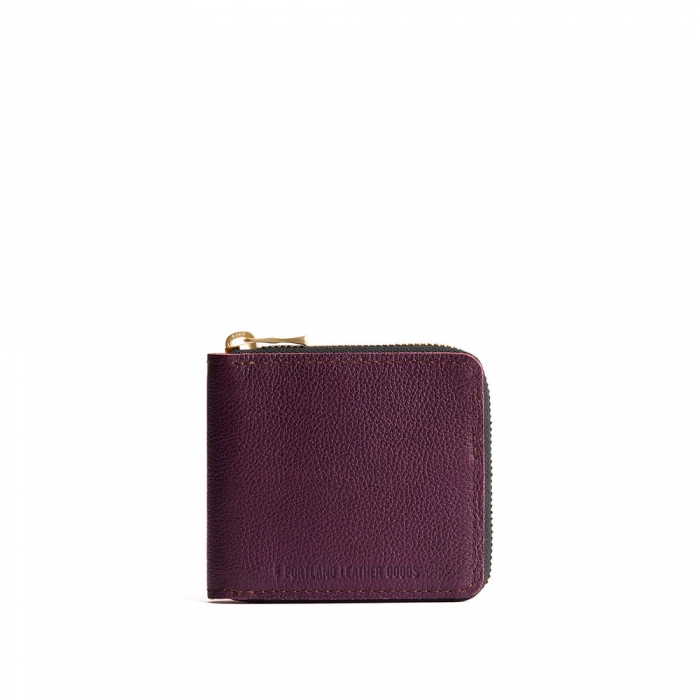 Portland Small Zipper Bifold Wallet - Plum