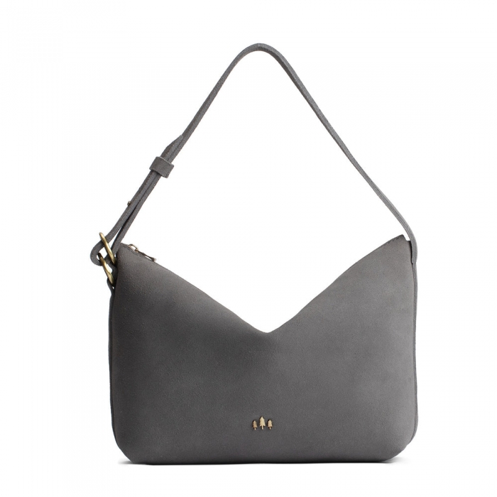 Portland Slouchy Shoulder Bag - Smoke Grey