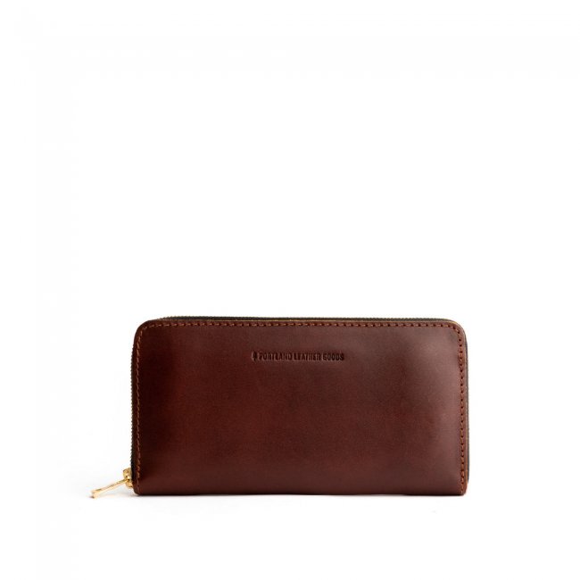 Portland Accordion Zip Wallet - Cognac