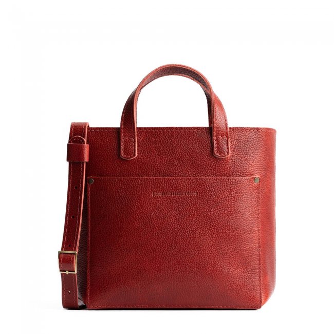 Portland Mini Crossbody Tote - Chili Red