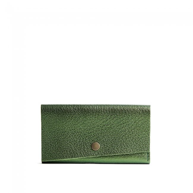 Portland Leather Rancher Wallet - Metallic Greench
