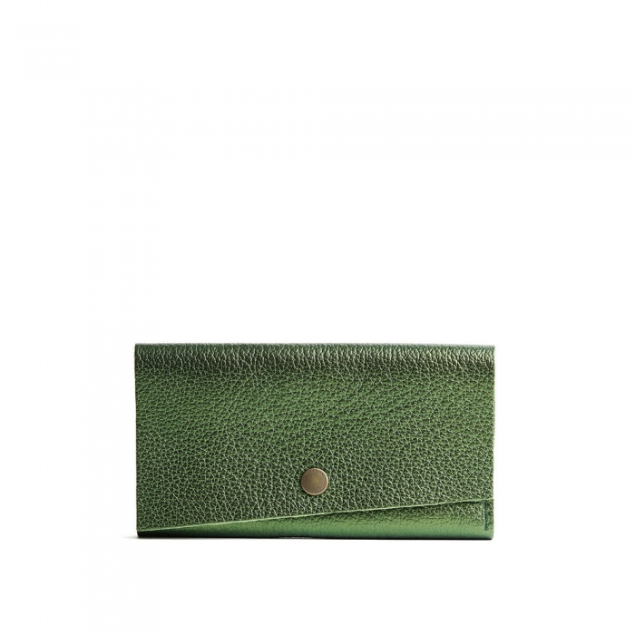 Portland Leather Rancher Wallet - Metallic Greench