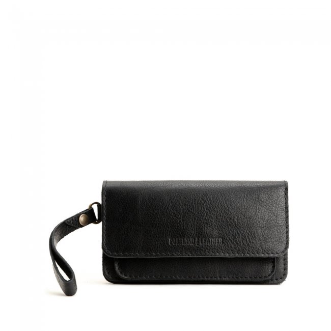 Portland Lily Wristlet - Pebbled black Portland Lily Wristlet - Pebbled black