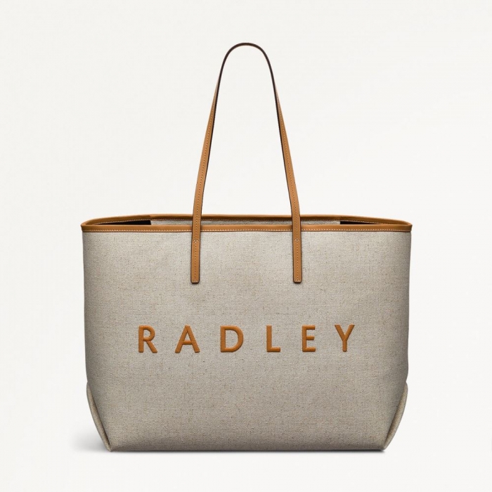 Radley London Quick Ship Women's Sutherland Row - Large Open Top Tote - Saddle