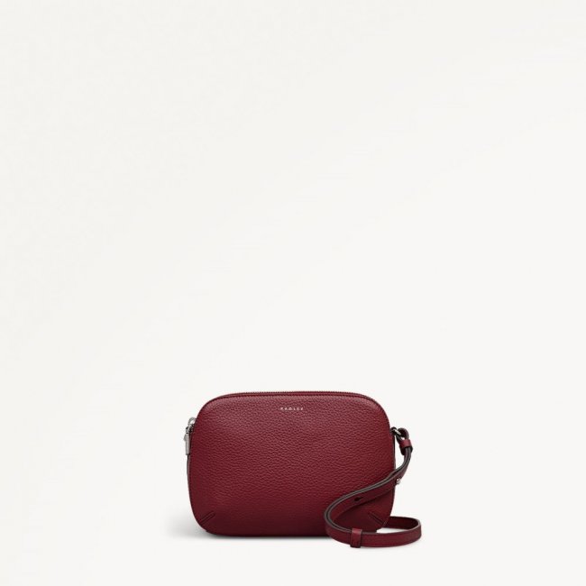 Radley London Quick Ship Women's Dukes Place - Medium Ziptop Cross Body - Carmine  Radley London Quick Ship Women's Dukes Place - Medium Ziptop Cross Body - Carmine