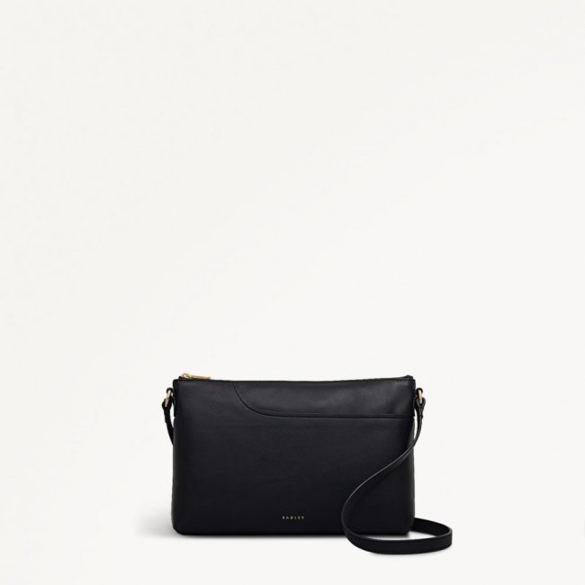Radley London Quick Ship Women's Pockets - Medium Ziptop EW Cross Body - Black  Radley London Quick Ship Women's Pockets - Medium Ziptop EW Cross Body - Black