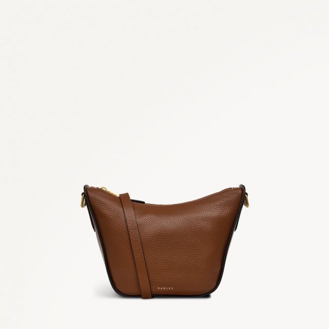 Radley London Quick Ship Women's Oak Street - Small Ziptop Crossbody - Saddle  Radley London Quick Ship Women's Oak Street - Small Ziptop Crossbody - Saddle