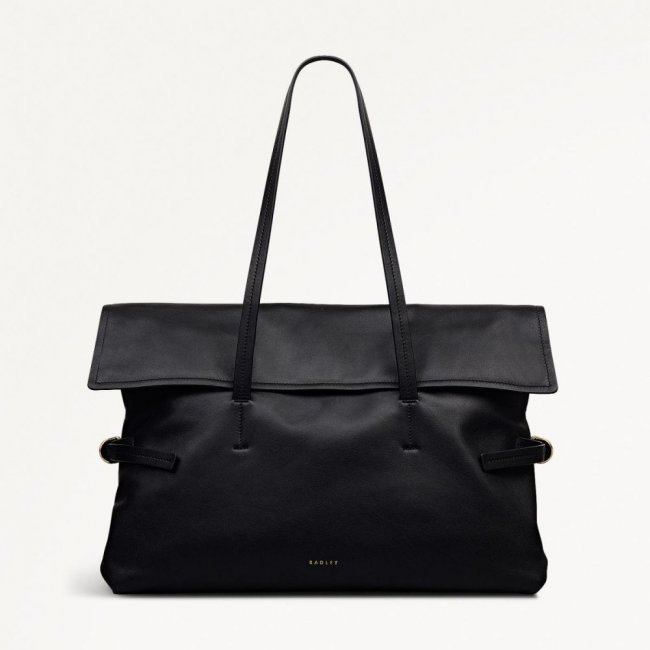 Radley London Quick Ship Women's Fleet Street - Medium Flapover Shoulder - Black  Radley London Quick Ship Women's Fleet Street - Medium Flapover Shoulder - Black
