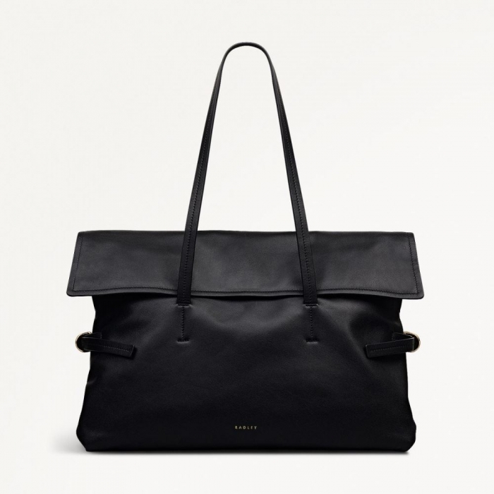 Radley London Quick Ship Women's Fleet Street - Medium Flapover Shoulder - Black