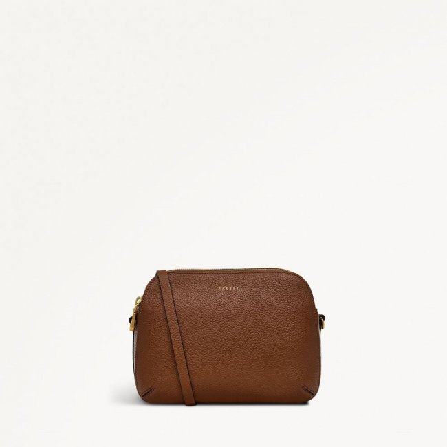 Radley London Quick Ship Women's Dukes Place - Medium Ziptop Crossbody - Saddle  Radley London Quick Ship Women's Dukes Place - Medium Ziptop Crossbody - Saddle