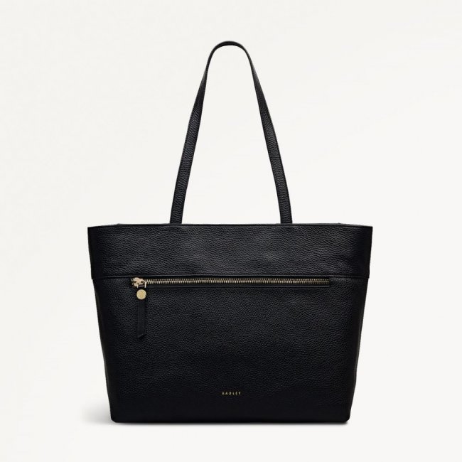 Radley London Quick Ship Women's Fountain Road - Medium Ziptop Tote - Black  Radley London Quick Ship Women's Fountain Road - Medium Ziptop Tote - Black