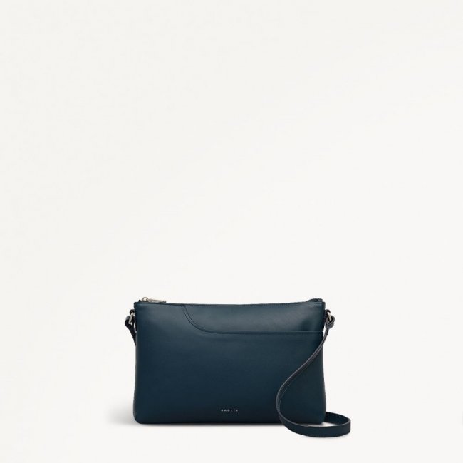 Radley London Quick Ship Women's Pockets - Medium Ziptop Ew Cross Body - Teal  Radley London Quick Ship Women's Pockets - Medium Ziptop Ew Cross Body - Teal