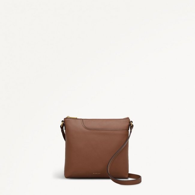 Radley London Quick Ship Women's Pockets - Small Ziptop NS Cross Body - Saddle  Radley London Quick Ship Women's Pockets - Small Ziptop NS Cross Body - Saddle