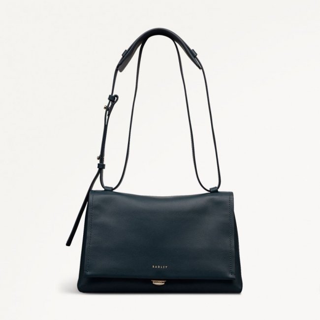 Radley London Quick Ship Women's Mercer Street - Medium Flapover Shoulder - Teal  Radley London Quick Ship Women's Mercer Street - Medium Flapover Shoulder - Teal