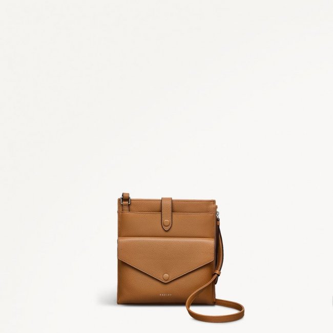 Radley London Quick Ship Women's Wilton Way - Small Ziptop Crossbody - Dark Butter  Radley London Quick Ship Women's Wilton Way - Small Ziptop Crossbody - Dark Butter