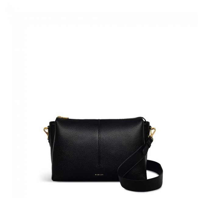 Radley London Quick Ship Women's Hillgate Place - Medium Ziptop Crossbody - Black  Radley London Quick Ship Women's Hillgate Place - Medium Ziptop Crossbody - Black