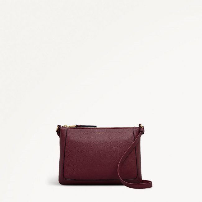 Radley London Quick Ship Women's Kew Way - Small Ziptop Cross Body - Merlot  Radley London Quick Ship Women's Kew Way - Small Ziptop Cross Body - Merlot
