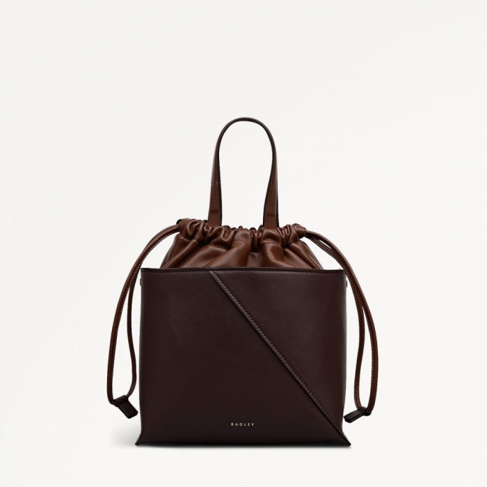Radley London Quick Ship Women's The Portobello - Small Drawstring Grab - Dark Oak