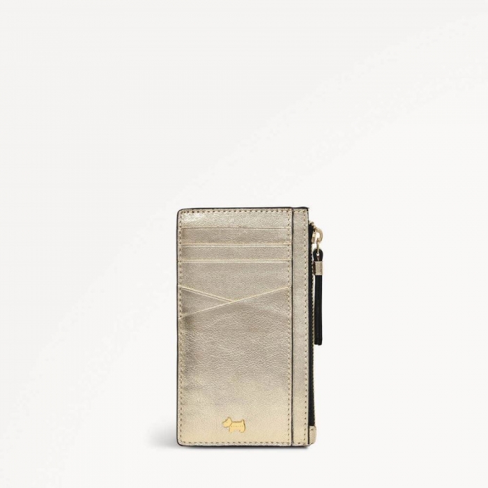 Radley London Quick Ship Women's Drapers Road - Medium Ziptop Coin Purse - Icy Gold