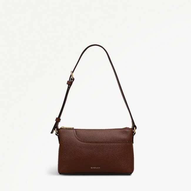 Radley London Quick Ship Women's Pockets - Mini Ziptop Ew Shoulder - Chocolate  Radley London Quick Ship Women's Pockets - Mini Ziptop Ew Shoulder - Chocolate
