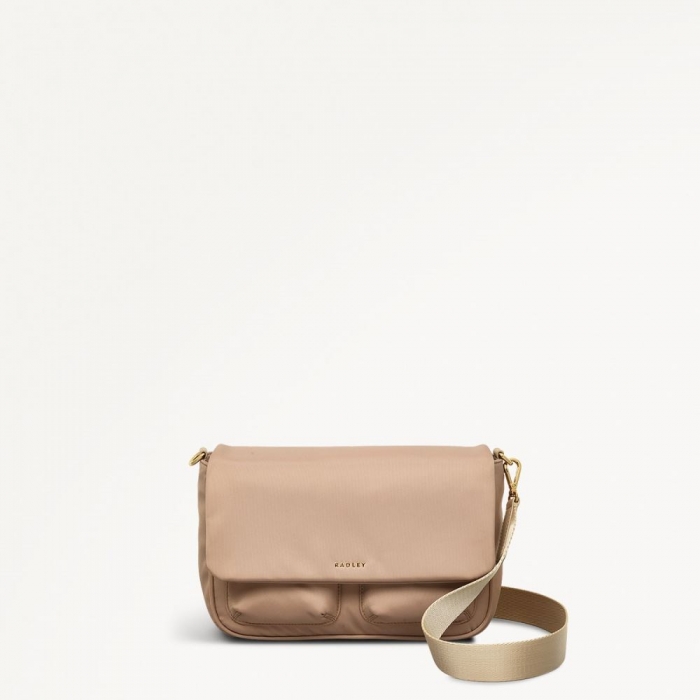 Radley London Quick Ship Women's Guildford Grove - Medium Flapover Cross Body - Stone