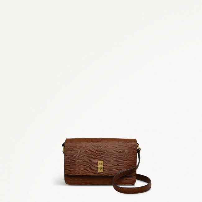 Radley London Quick Ship Women's Threadneedle Street - Small Flapover Crossbody - Saddle  Radley London Quick Ship Women's Threadneedle Street - Small Flapover Crossbody - Saddle