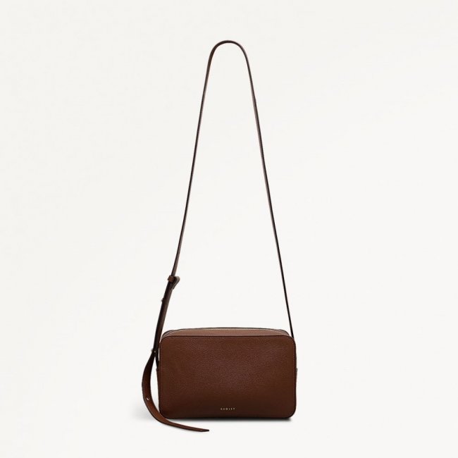 Radley London Quick Ship Women's Duchess Close - Small Ziptop Cross Body - Chocolate  Radley London Quick Ship Women's Duchess Close - Small Ziptop Cross Body - Chocolate