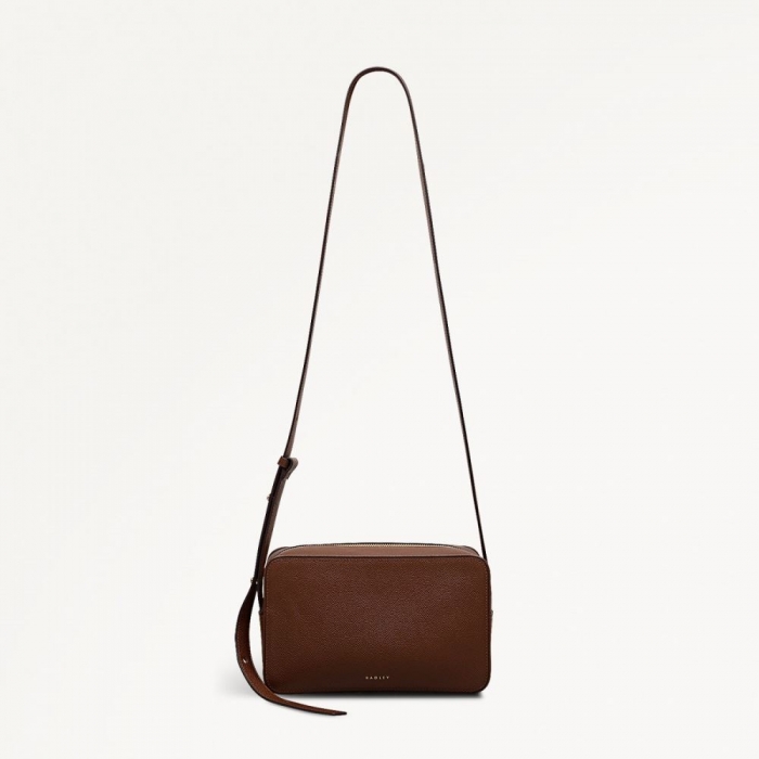 Radley London Quick Ship Women's Duchess Close - Small Ziptop Cross Body - Chocolate