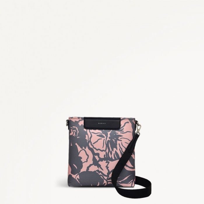 Radley London Quick Ship Women's Southwell Gardens - Floral - Small Ziptop Cross Body - Black