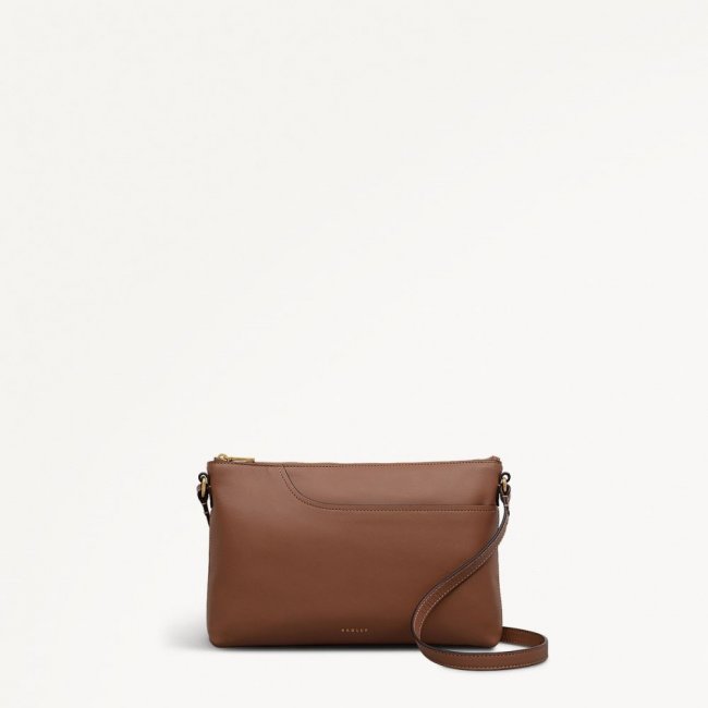 Radley London Quick Ship Women's Pockets - Medium Ziptop EW Cross Body - Saddle  Radley London Quick Ship Women's Pockets - Medium Ziptop EW Cross Body - Saddle