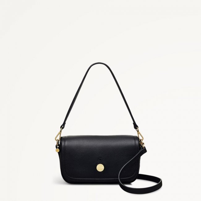 Radley London Quick Ship Women's Bathurst Mews - Small Flapover Crossbody - Black  Radley London Quick Ship Women's Bathurst Mews - Small Flapover Crossbody - Black