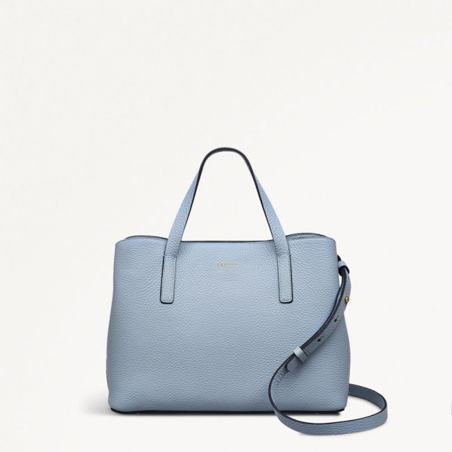 Radley London Quick Ship Women's Dukes Place - Medium Ziptop Grab - Smoke Blue  Radley London Quick Ship Women's Dukes Place - Medium Ziptop Grab - Smoke Blue
