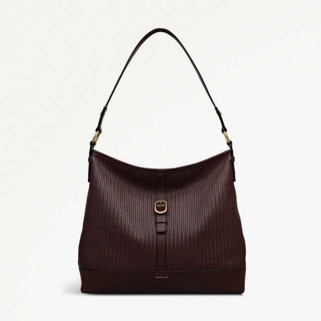 Radley London Quick Ship Women's Ebury - Medium Ziptop Shoulder - Mahogany