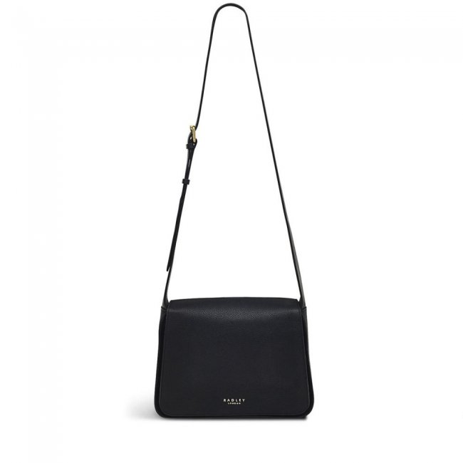 Radley London Quick Ship Women's Westwell Lane - Medium Flapover Crossbody - Black  Radley London Quick Ship Women's Westwell Lane - Medium Flapover Crossbody - Black