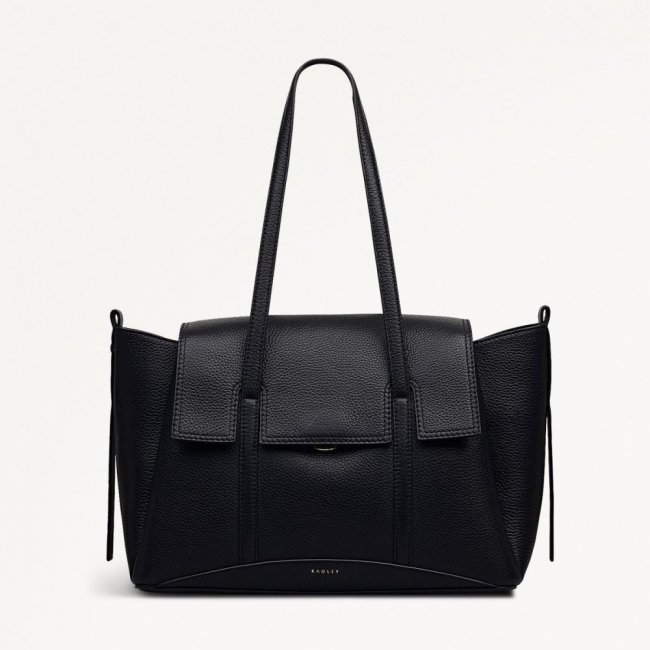 Radley London Quick Ship Women's The Chancery - Medium Flapover Shoulder - Black  Radley London Quick Ship Women's The Chancery - Medium Flapover Shoulder - Black