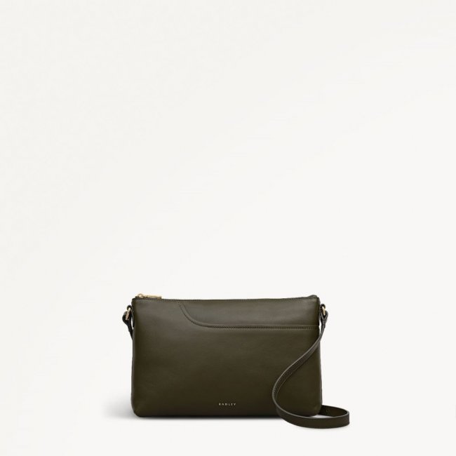Radley London Quick Ship Women's Pockets - Medium Ziptop Ew Cross Body - Pine Needle  Radley London Quick Ship Women's Pockets - Medium Ziptop Ew Cross Body - Pine Needle