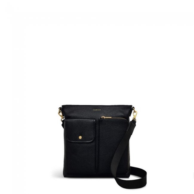 Radley London Quick Ship Women's Selby Crescent - Small Ziptop Crossbody - Black  Radley London Quick Ship Women's Selby Crescent - Small Ziptop Crossbody - Black