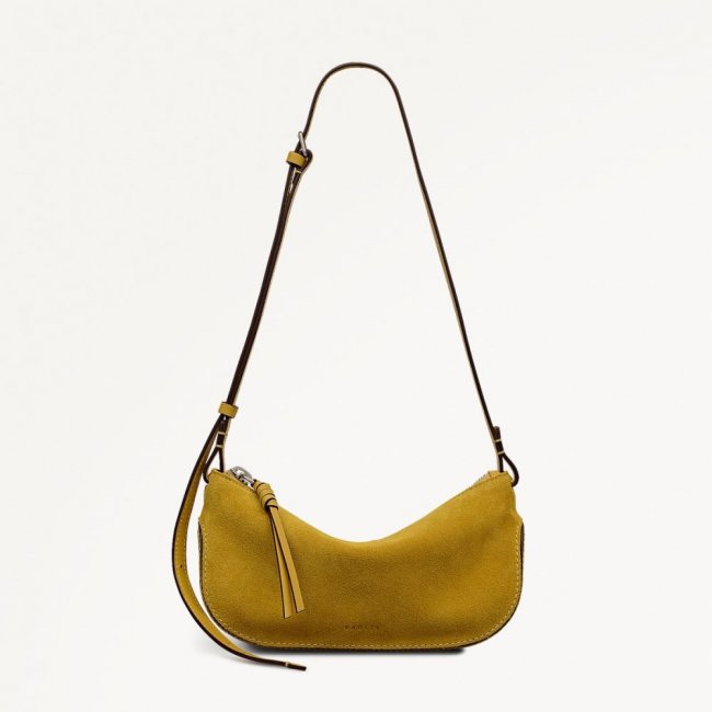 Radley London Quick Ship Women's The Iris - Small Ziptop Cross Body - Ochre  Radley London Quick Ship Women's The Iris - Small Ziptop Cross Body - Ochre