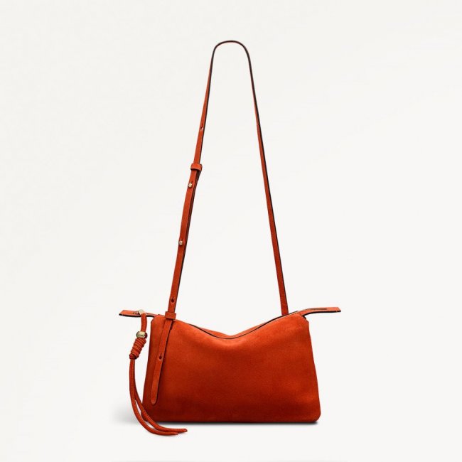 Radley London Quick Ship Women's The Romilly - Medium Ziptop Cross Body - Flame  Radley London Quick Ship Women's The Romilly - Medium Ziptop Cross Body - Flame