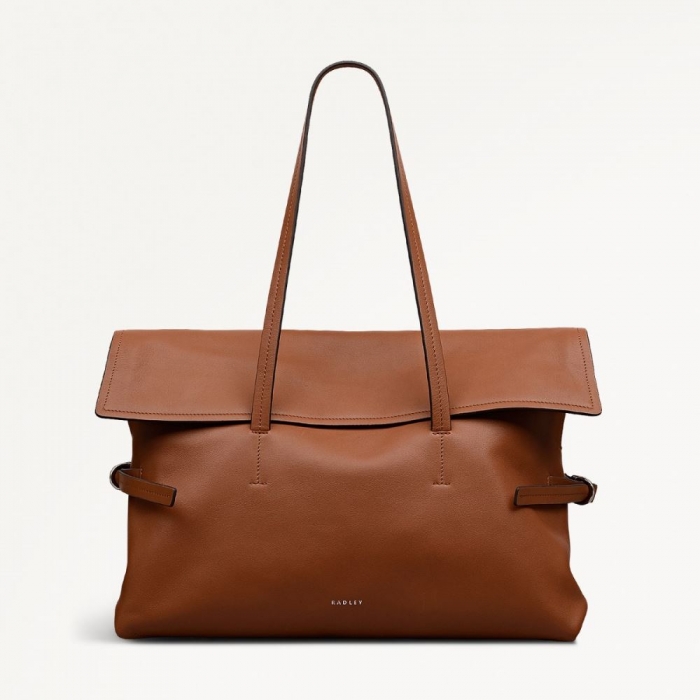 Radley London Quick Ship Women's Fleet Street - Medium Flapover Shoulder - Toffee