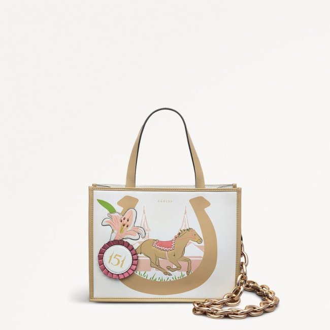 Radley London Quick Ship Women's Kentucky Derby SS25 - Small Open Top Grab - Chalk
