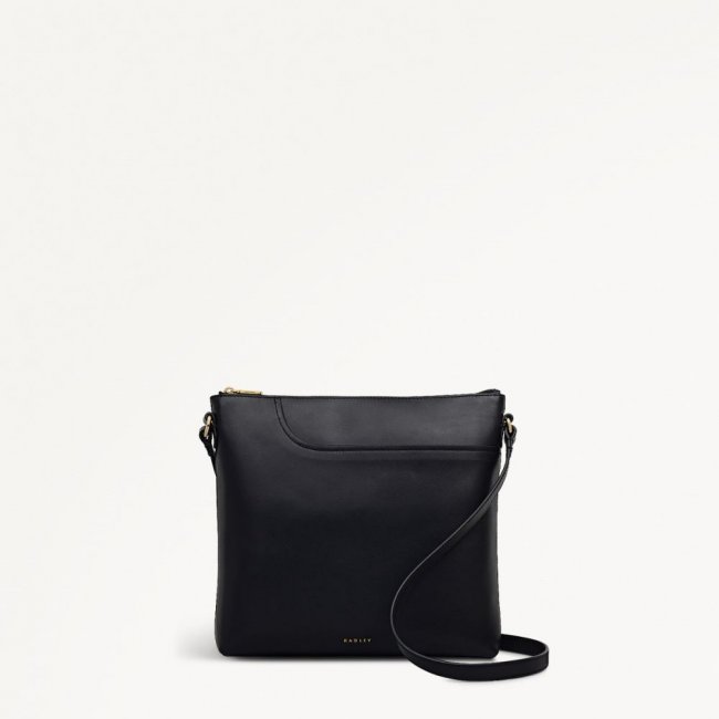 Radley London Quick Ship Women's Pockets - Large Ziptop NS Cross Body - Black  Radley London Quick Ship Women's Pockets - Large Ziptop NS Cross Body - Black